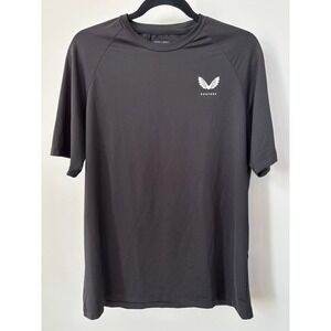 Castore Mens Advanced Performance Training Shirt Black Textured Gym Tee Large